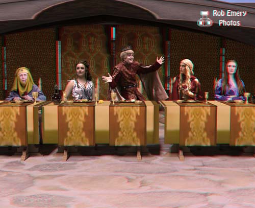 Lady Olenna Tyrell, Margaery Tyrell, King Joffrey Baratheon, Cersei Lanister & Sansa Stark dining at the purple wedding